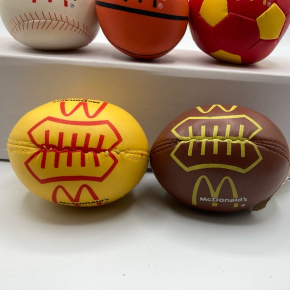 McDonald’s Sports Ball Happy Meal. Baseball, soccer, basketball, 2 footballs - Picture 2 of 4